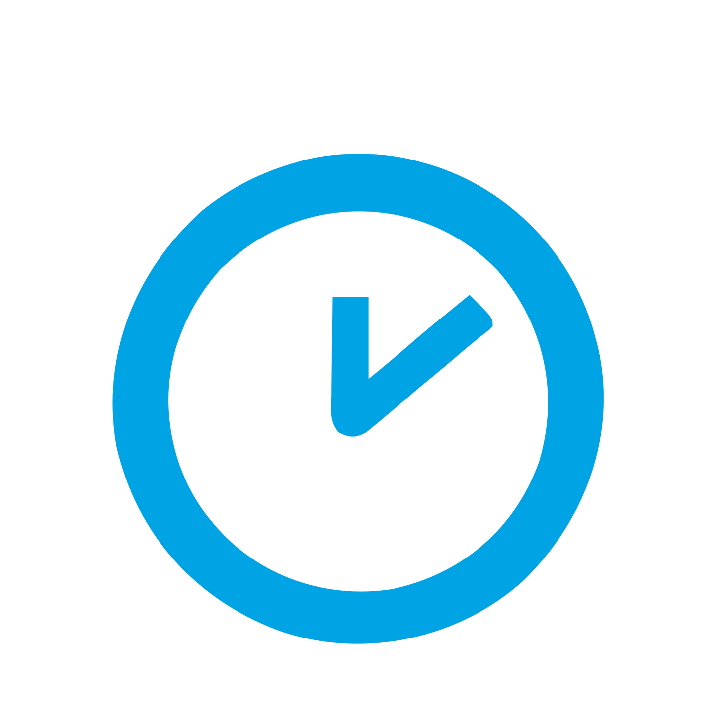 Clock Face Minimal Logo #00a3e4