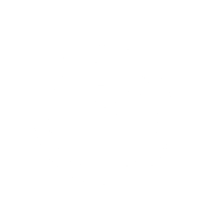 Clock Face Minimal Logo #ffffff