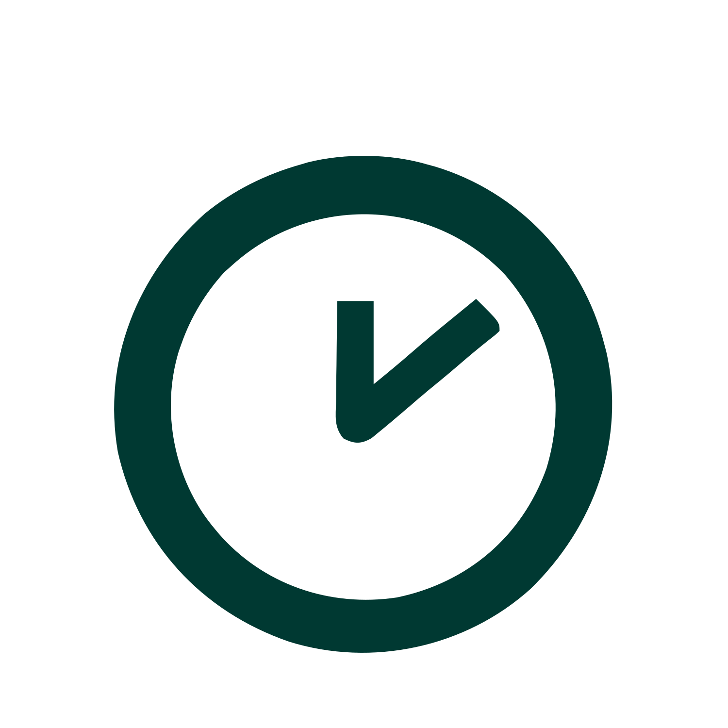 Clock Face Minimal Logo #003932