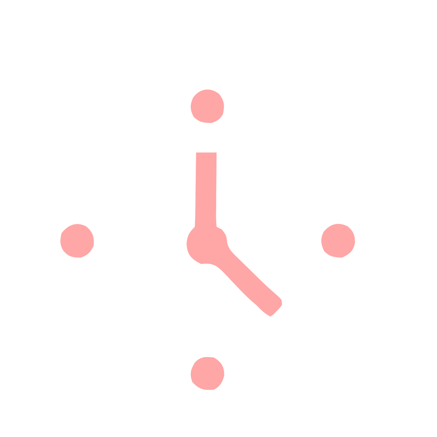 Minimalist Clock Face Logo #ffa6a6