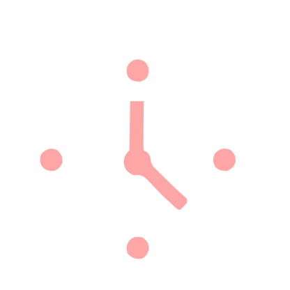 Minimalist Clock Face Logo #ffa6a6