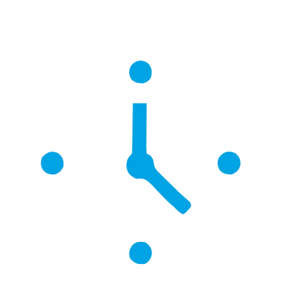 Minimalist Clock Face Logo #00a3e4