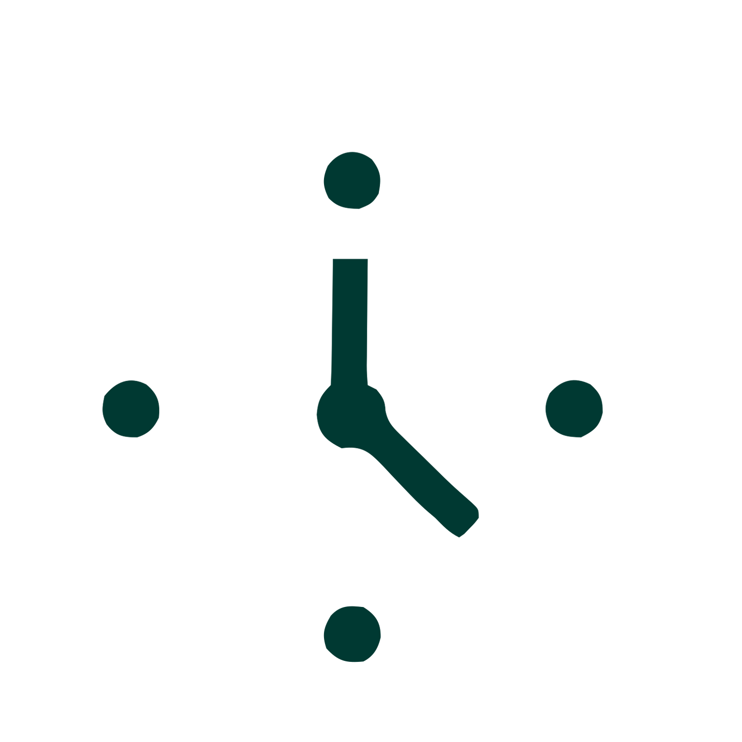 Minimalist Clock Face Logo #003932