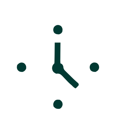 Minimalist Clock Face Logo #003932