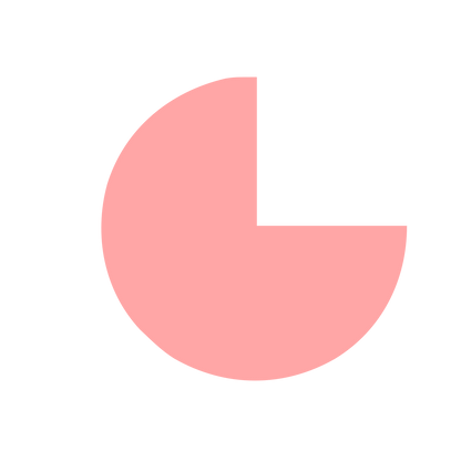 Pie Chart Clock Logo #ffa6a6