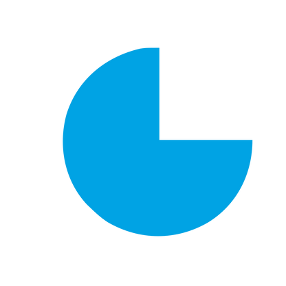 Pie Chart Clock Logo #00a3e4