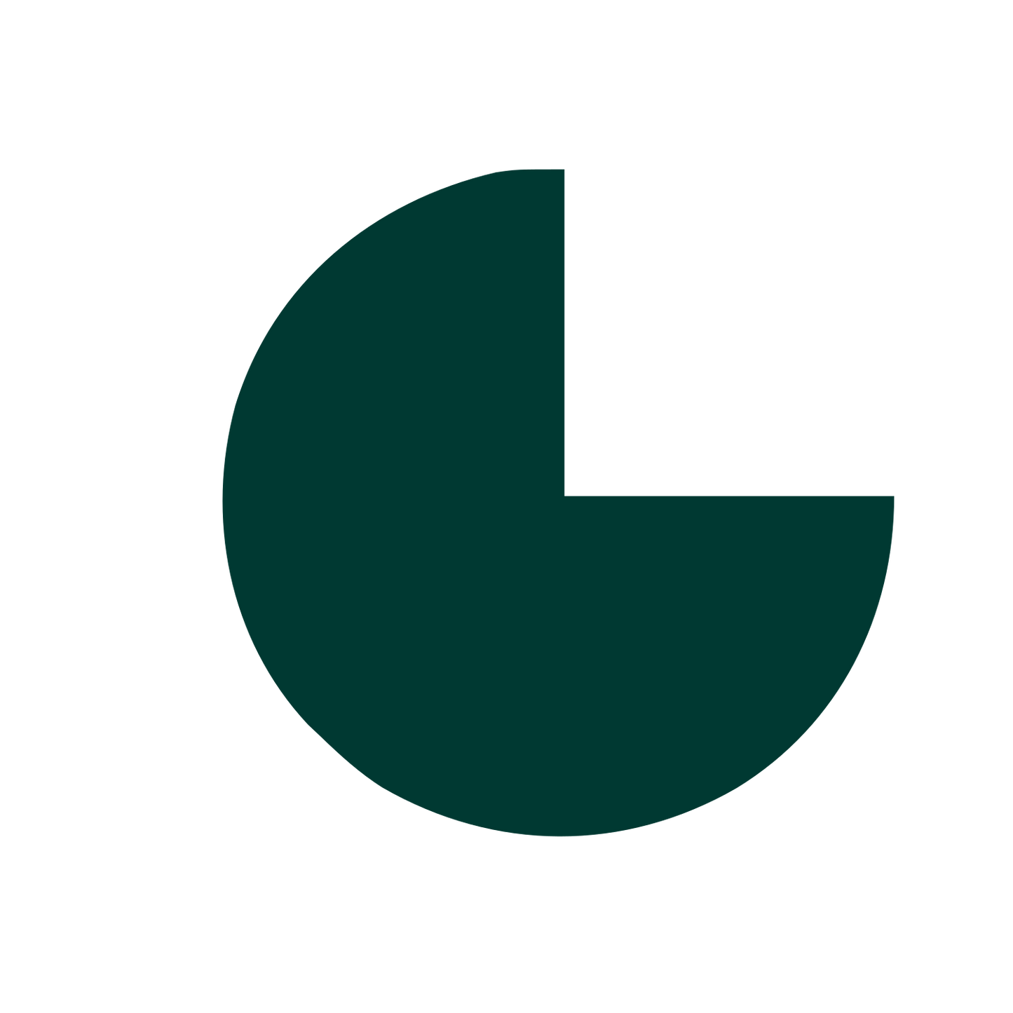 Pie Chart Clock Logo #003932