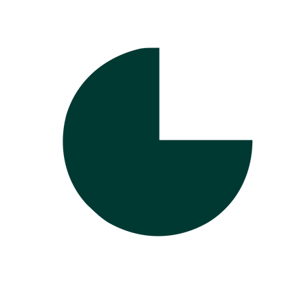 Pie Chart Clock Logo #003932