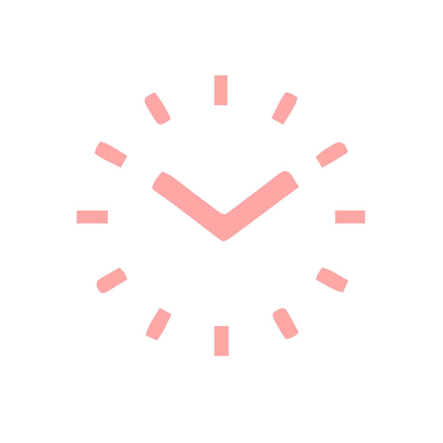 Minimalist Clock Face Logo #ffa6a6