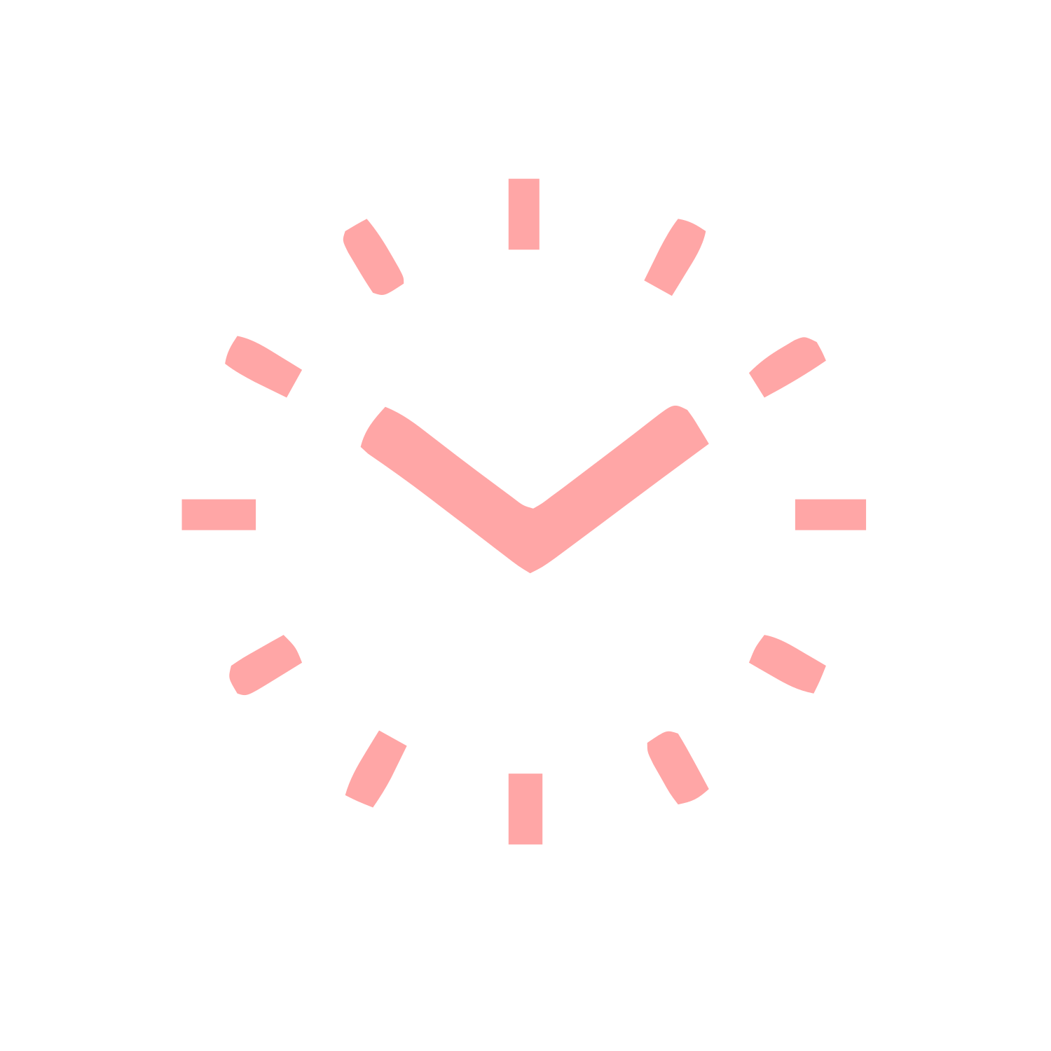 Minimalist Clock Face Logo #ffa6a6