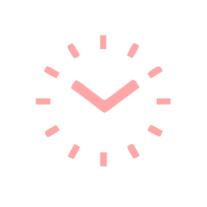 Minimalist Clock Face Logo #ffa6a6