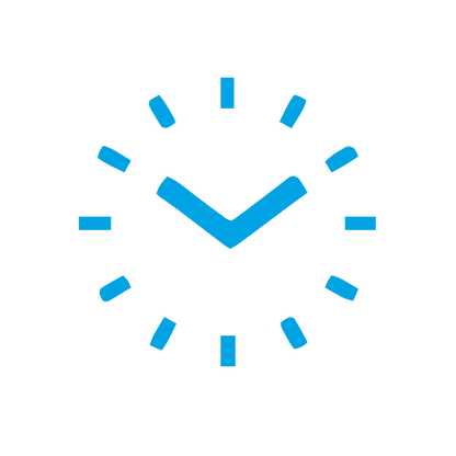Minimalist Clock Face Logo #00a3e4