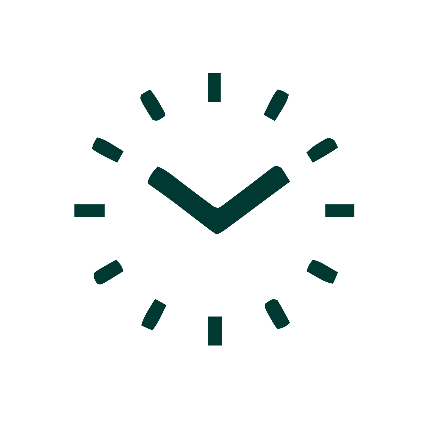 Minimalist Clock Face Logo #003932