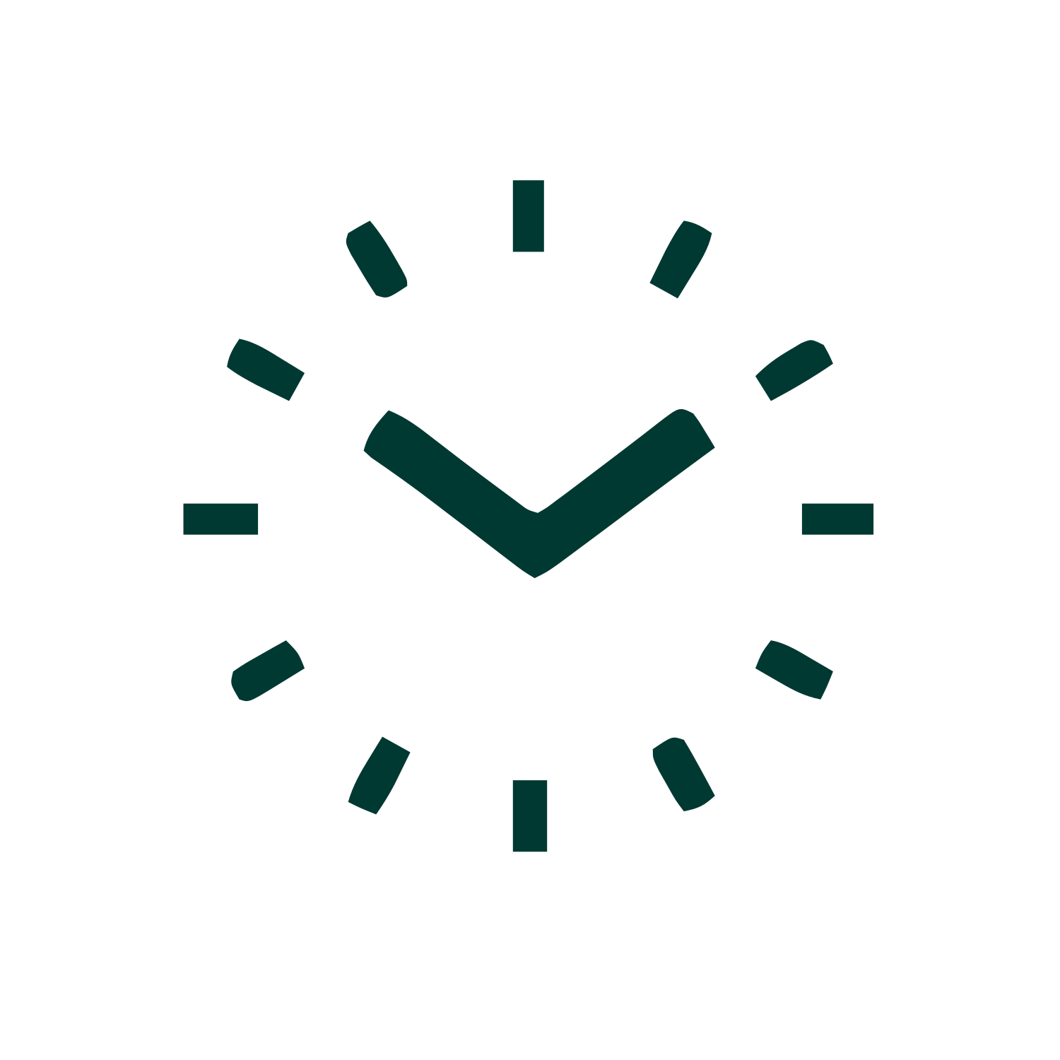 Minimalist Clock Face Logo #003932