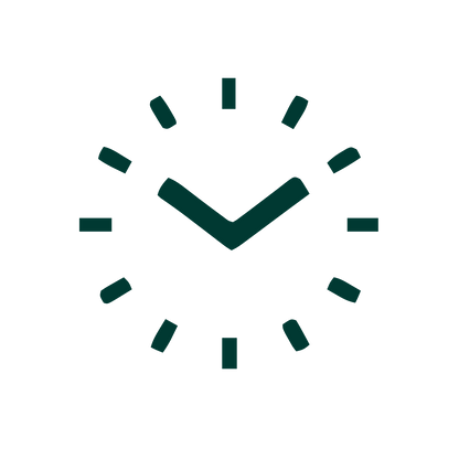 Minimalist Clock Face Logo #003932