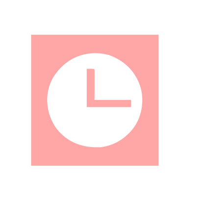 Clock Square Frame Logo #ffa6a6