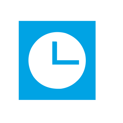 Clock Square Frame Logo #00a3e4