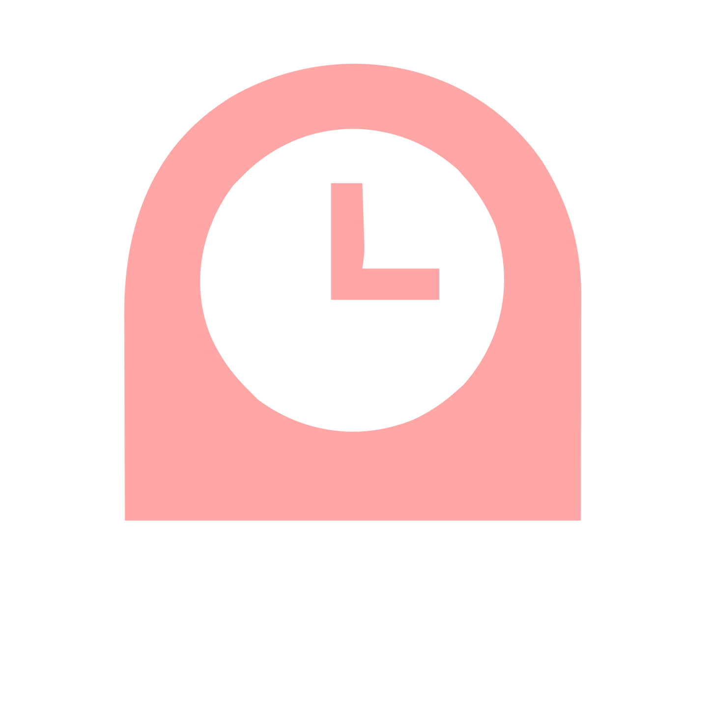 Desk Clock Arch Logo #ffa6a6