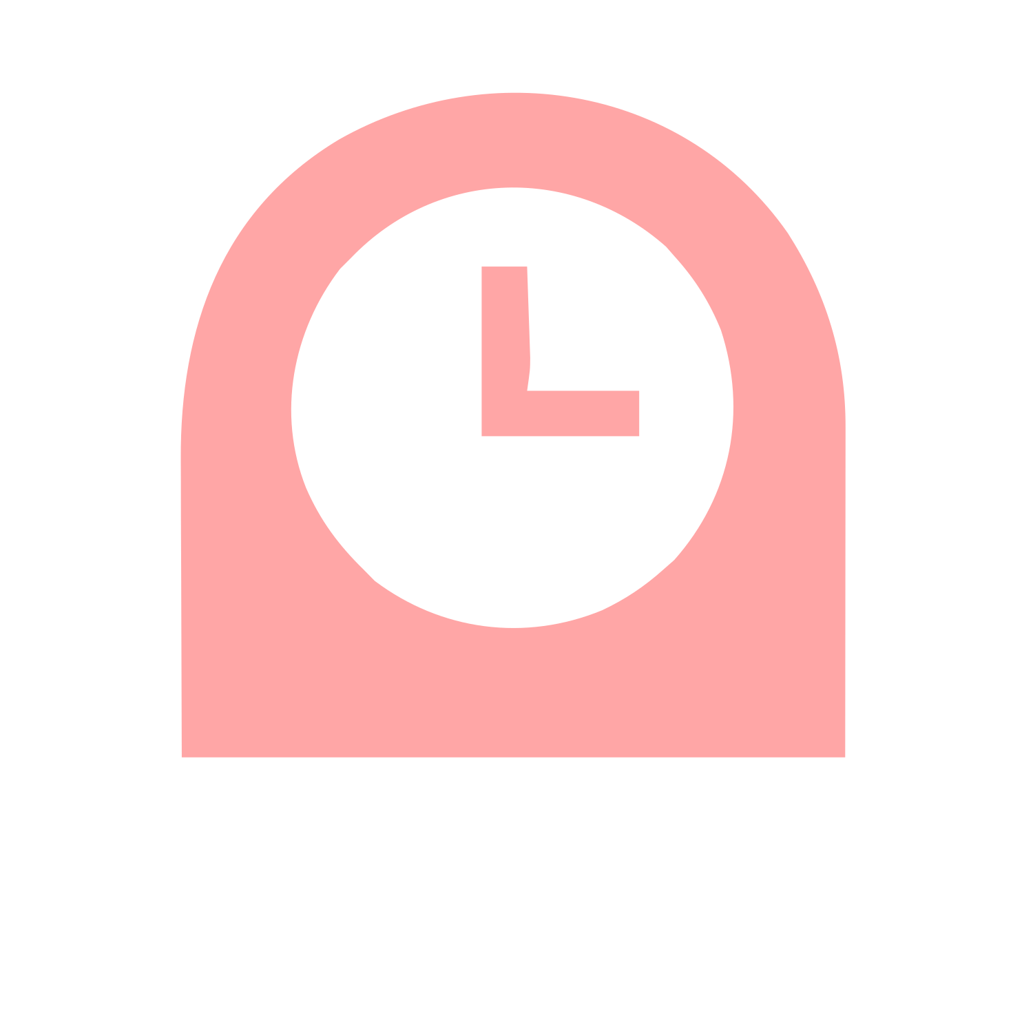 Desk Clock Arch Logo #ffa6a6