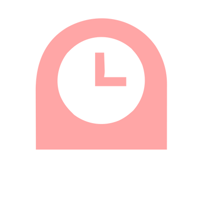 Desk Clock Arch Logo #ffa6a6