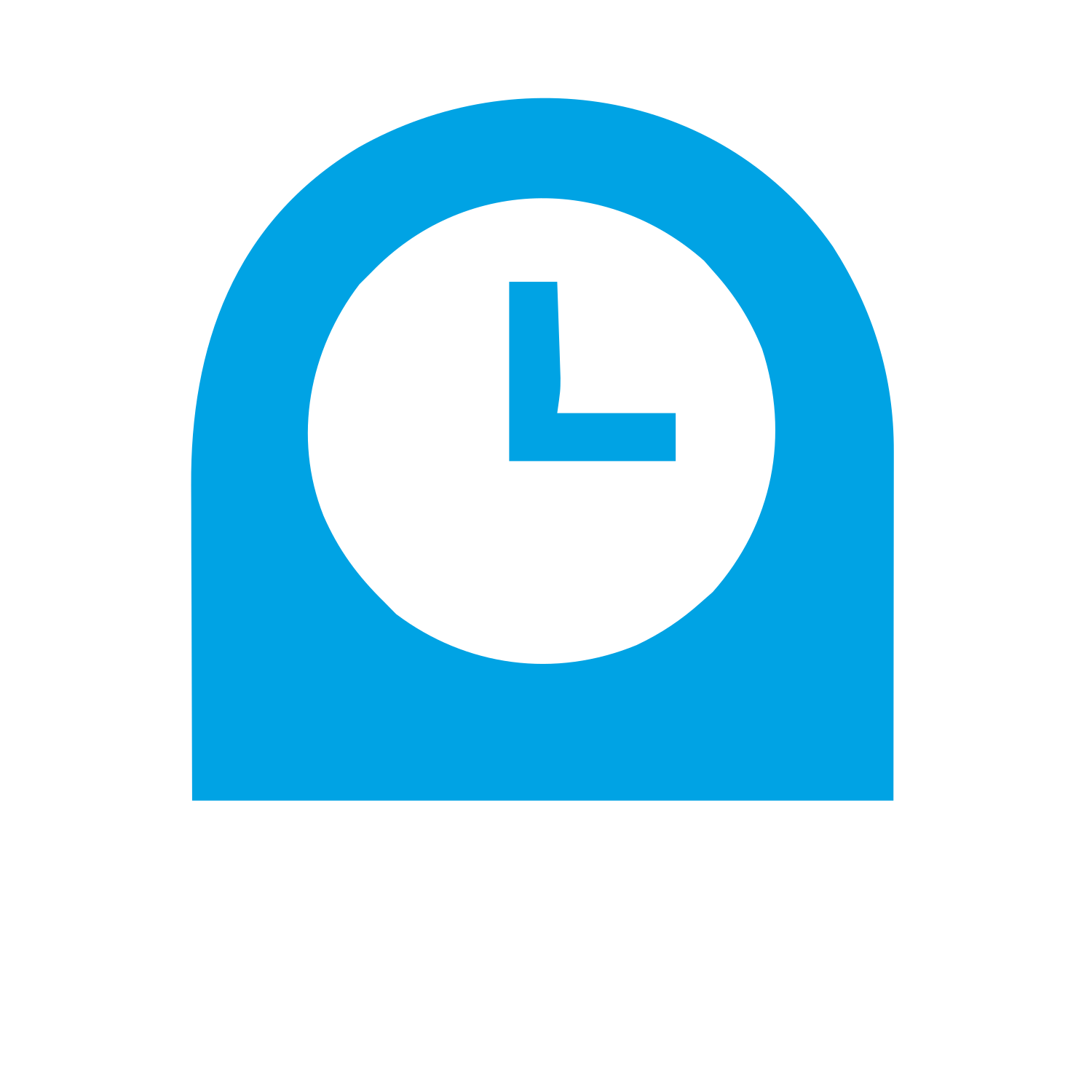 Desk Clock Arch Logo #00a3e4