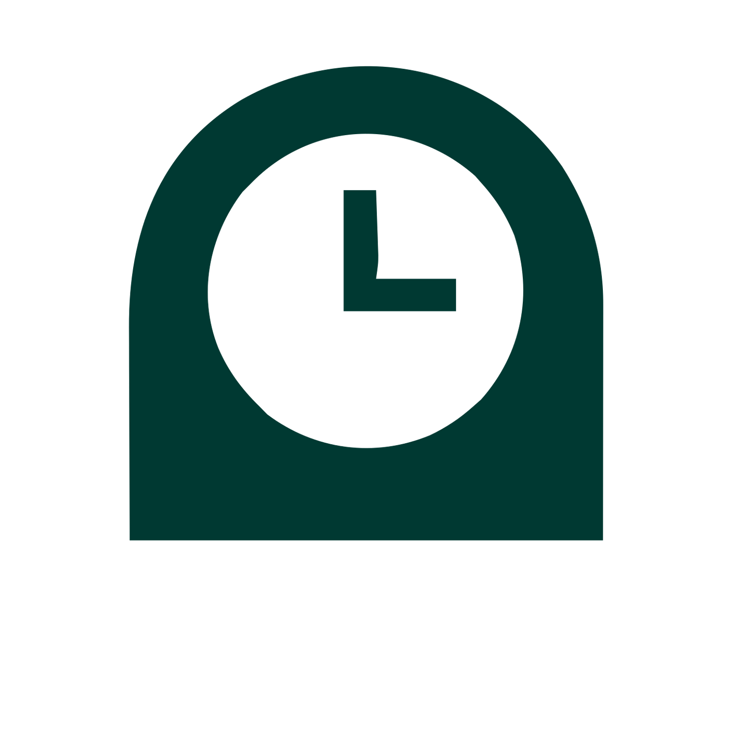 Desk Clock Arch Logo #003932