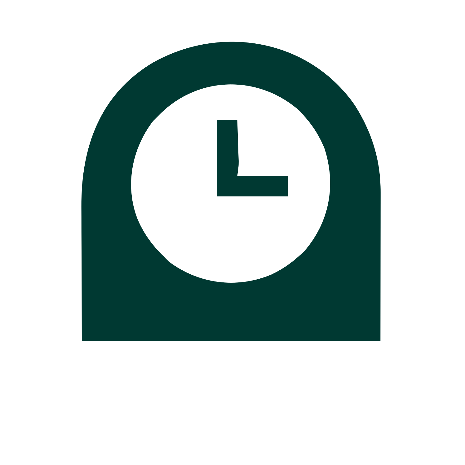 Desk Clock Arch Logo #003932