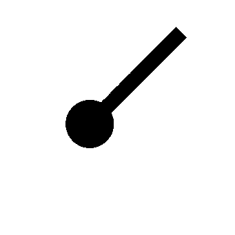 Clock Hand Dial Logo