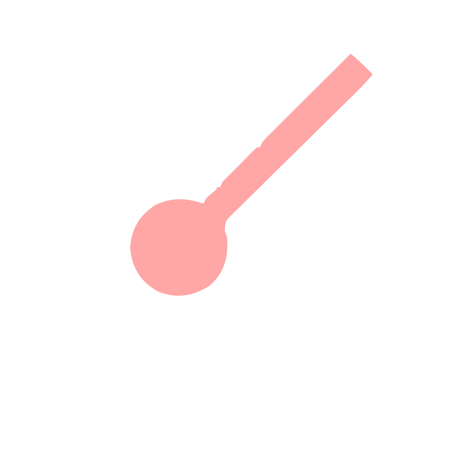 Clock Hand Dial Logo #ffa6a6