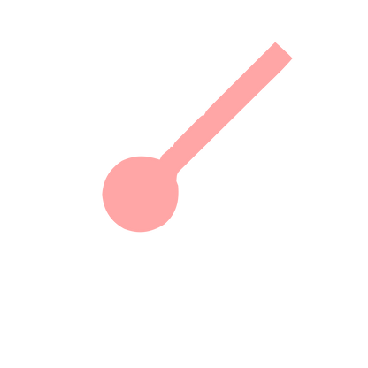 Clock Hand Dial Logo #ffa6a6