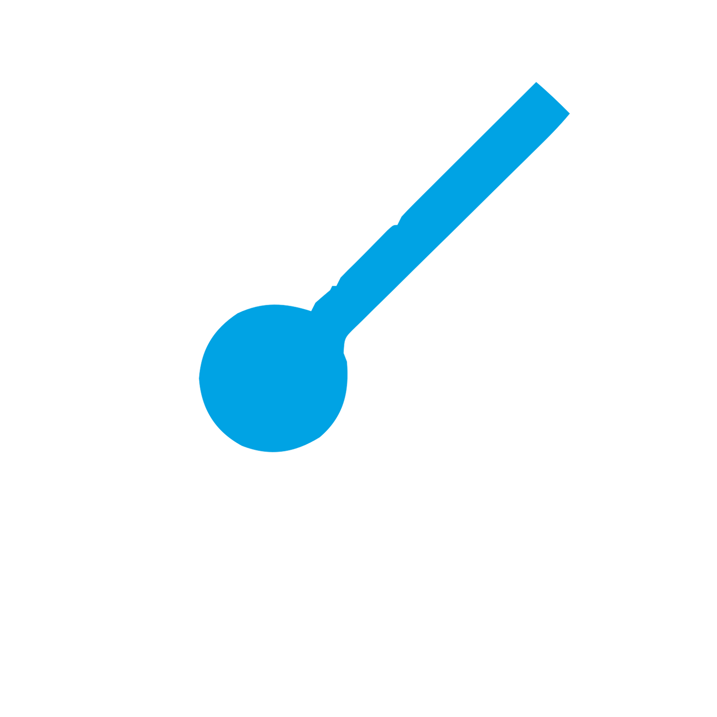Clock Hand Dial Logo #00a3e4