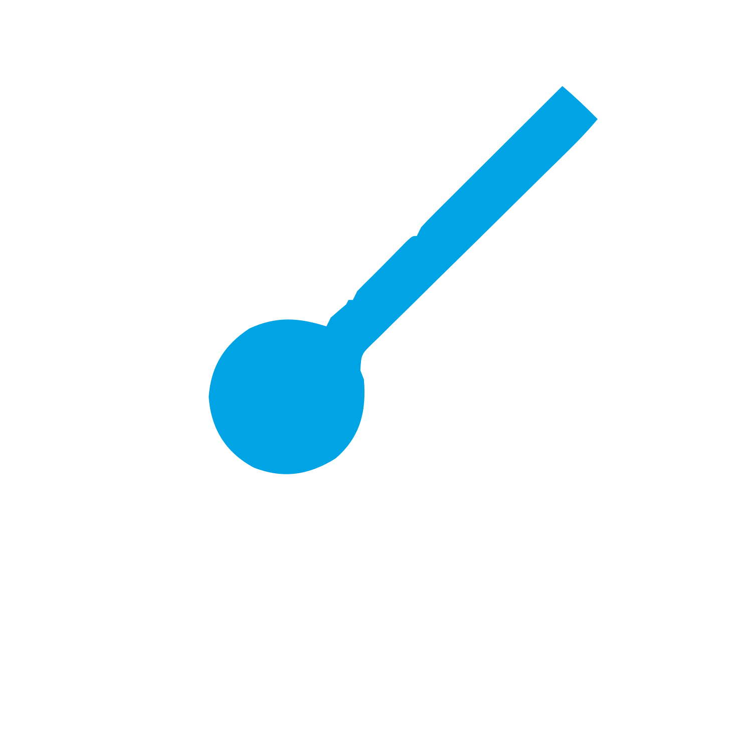 Clock Hand Dial Logo #00a3e4