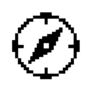 Pixel Art Compass Logo