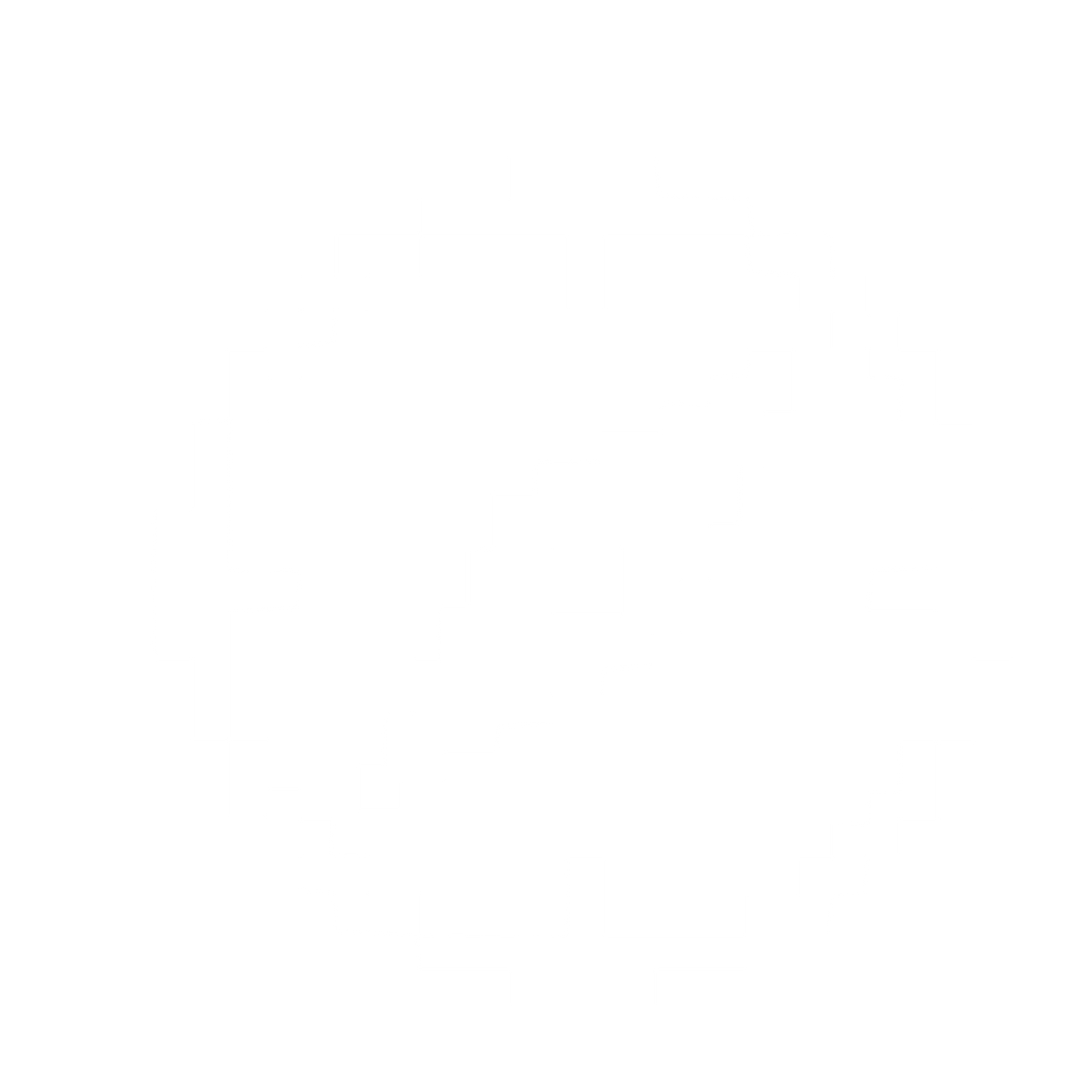 Pixel Art Compass Logo #ffffff