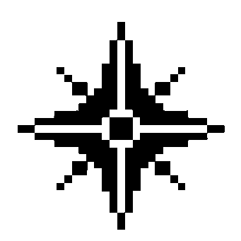 Pixel Compass Star Logo