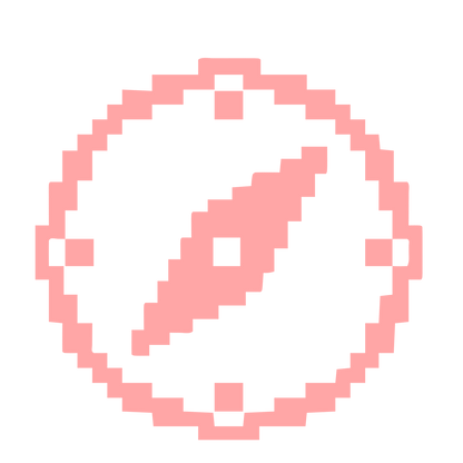 Pixel Compass Logo #ffa6a6