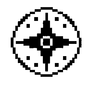 Pixel Compass Rose Logo