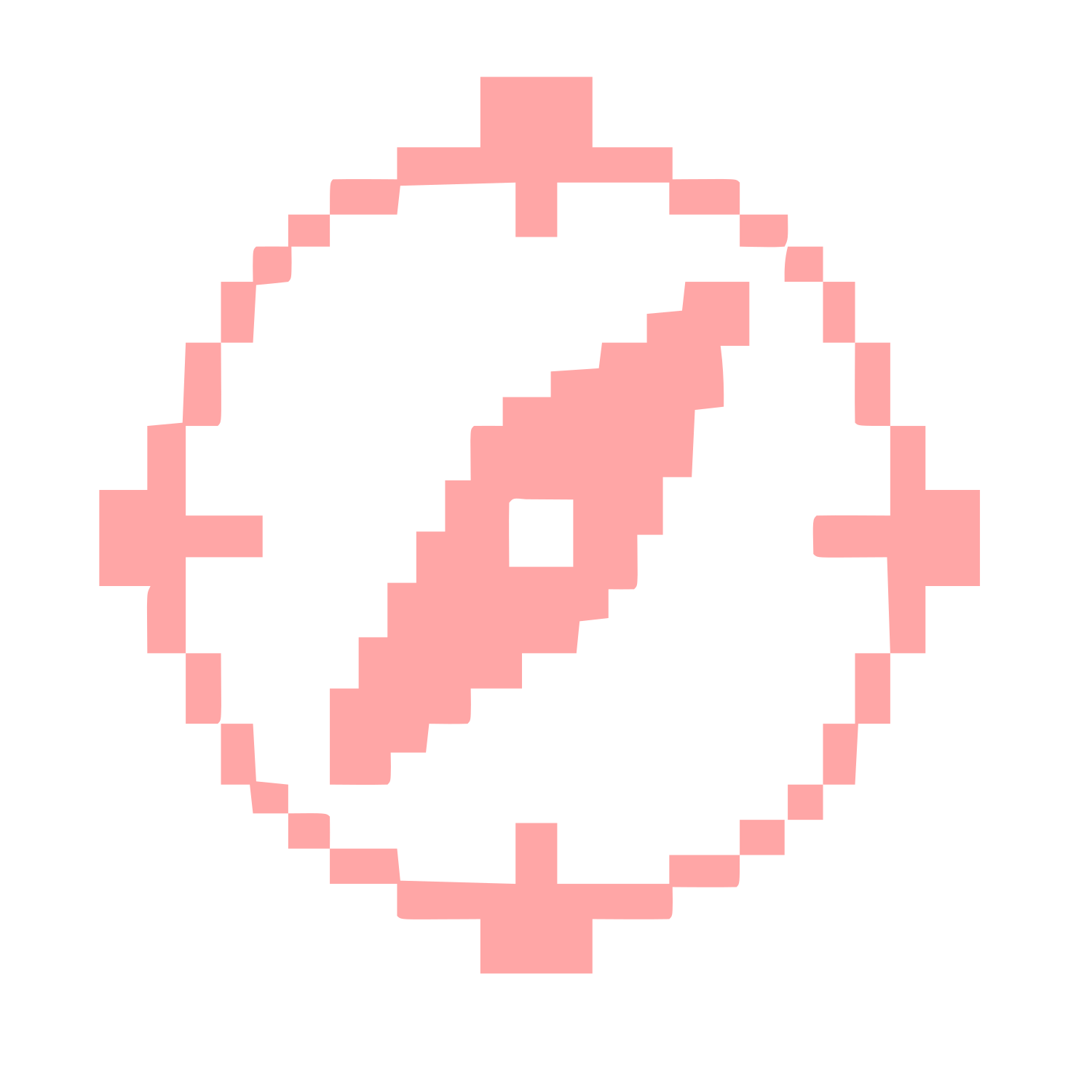 Pixel Compass Logo #ffa6a6
