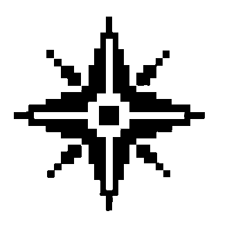 Pixel Compass Rose Logo