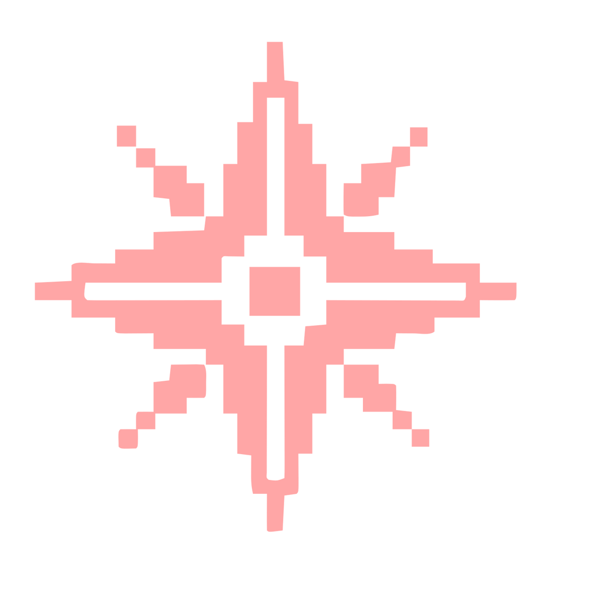 Pixel Compass Rose Logo #ffa6a6