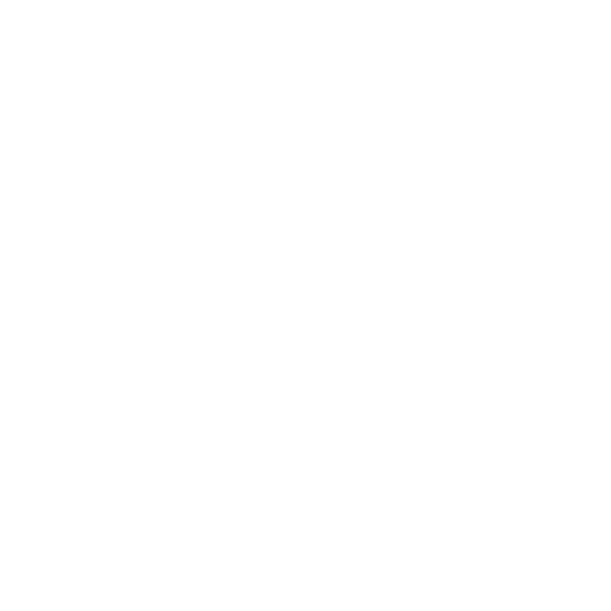 Pixel Compass Rose Logo #ffffff