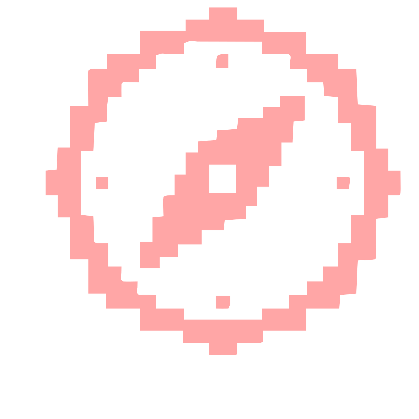Pixel Compass Logo #ffa6a6