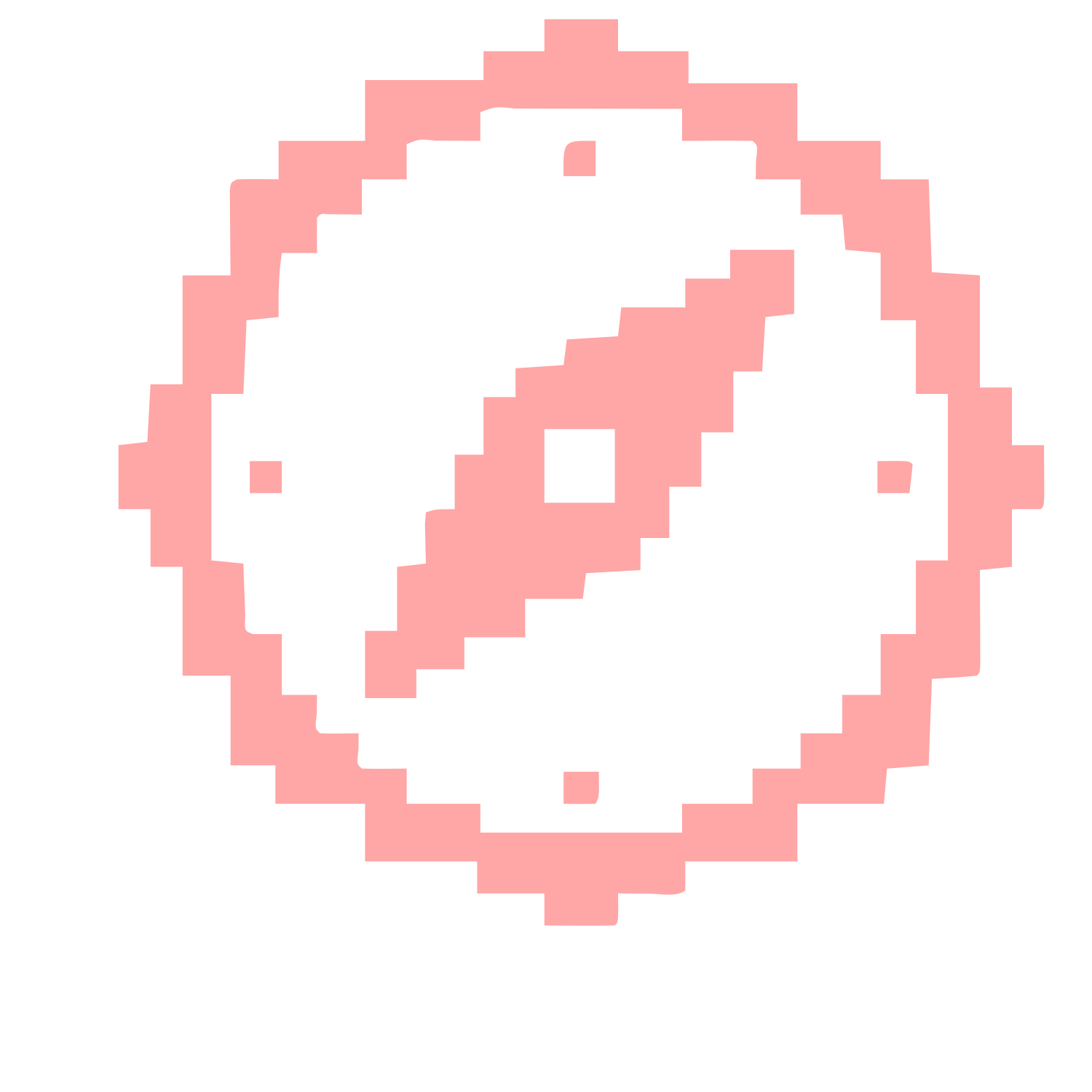 Pixel Compass Logo #ffa6a6