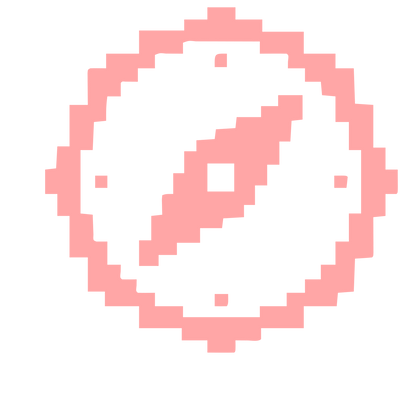 Pixel Compass Logo #ffa6a6