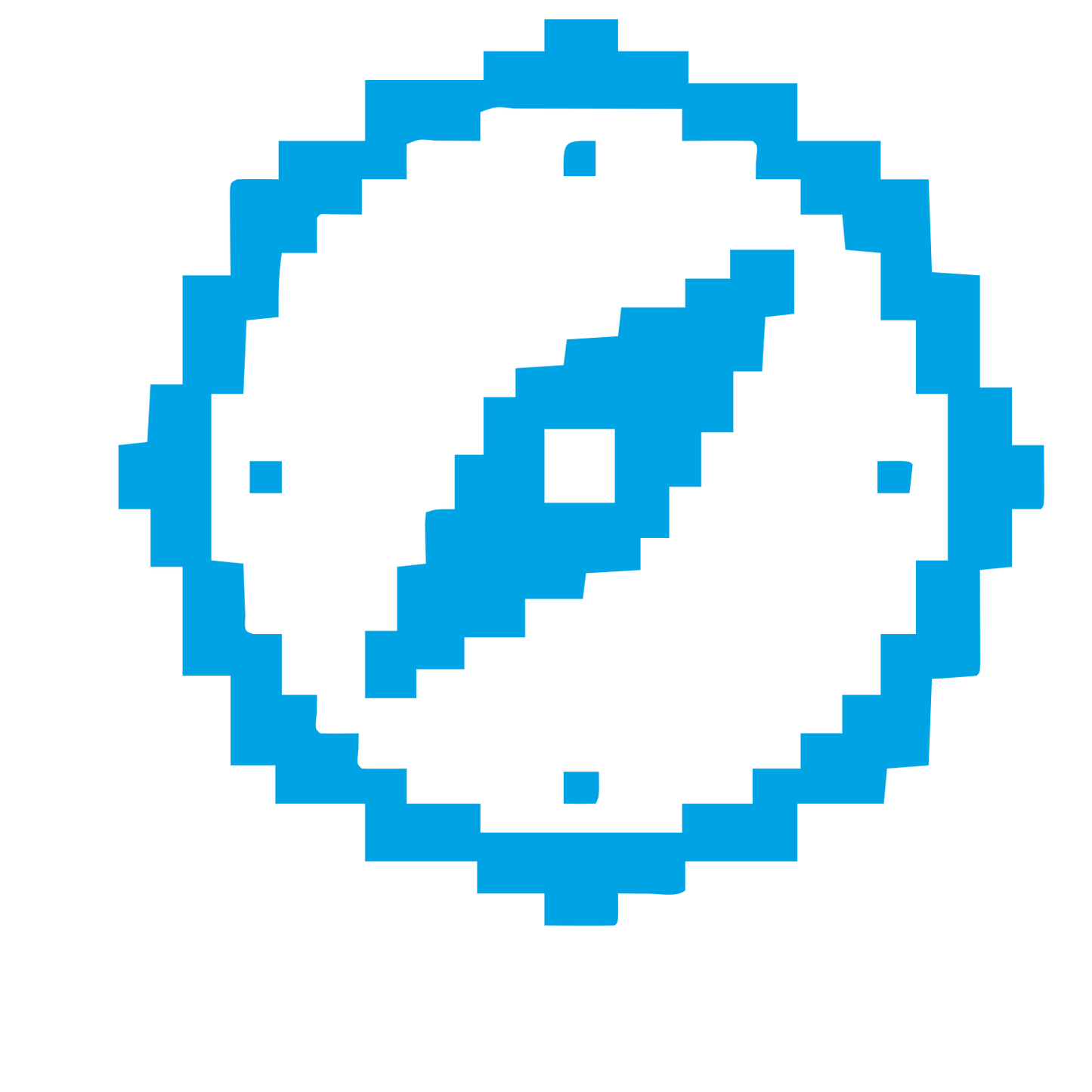 Pixel Compass Logo #00a3e4