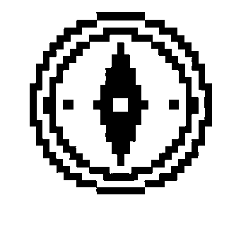 Pixel Compass Rose Logo