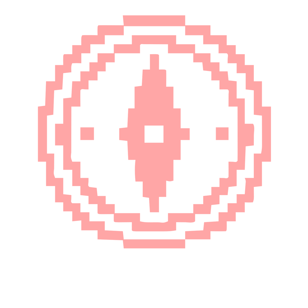 Pixel Compass Rose Logo #ffa6a6