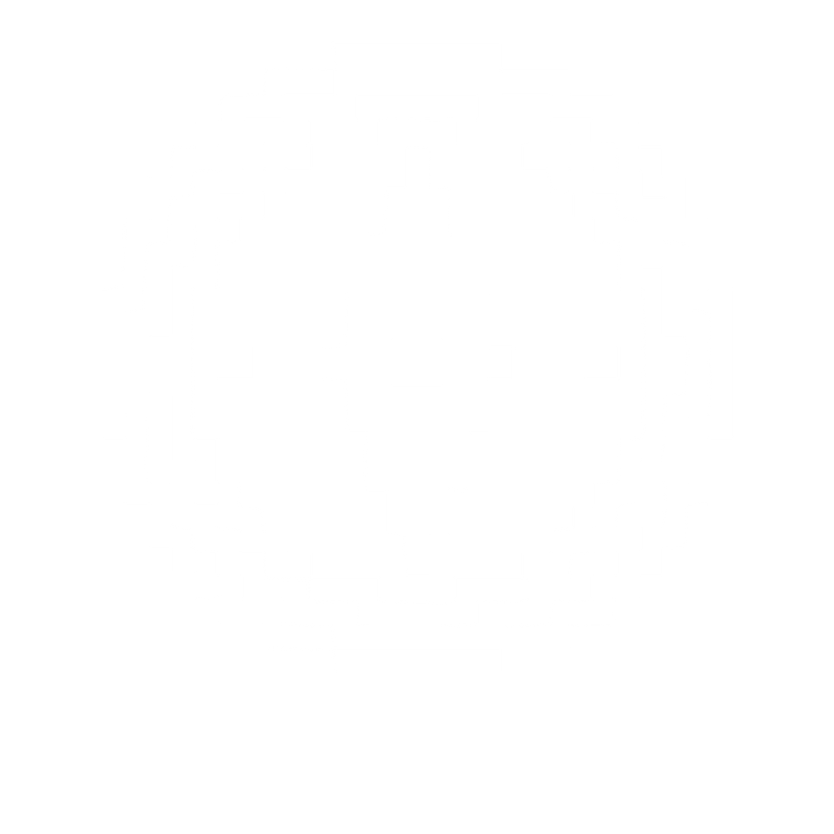 Pixel Compass Rose Logo #ffffff
