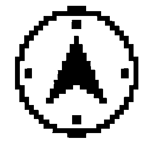 Pixel Compass Rose Logo