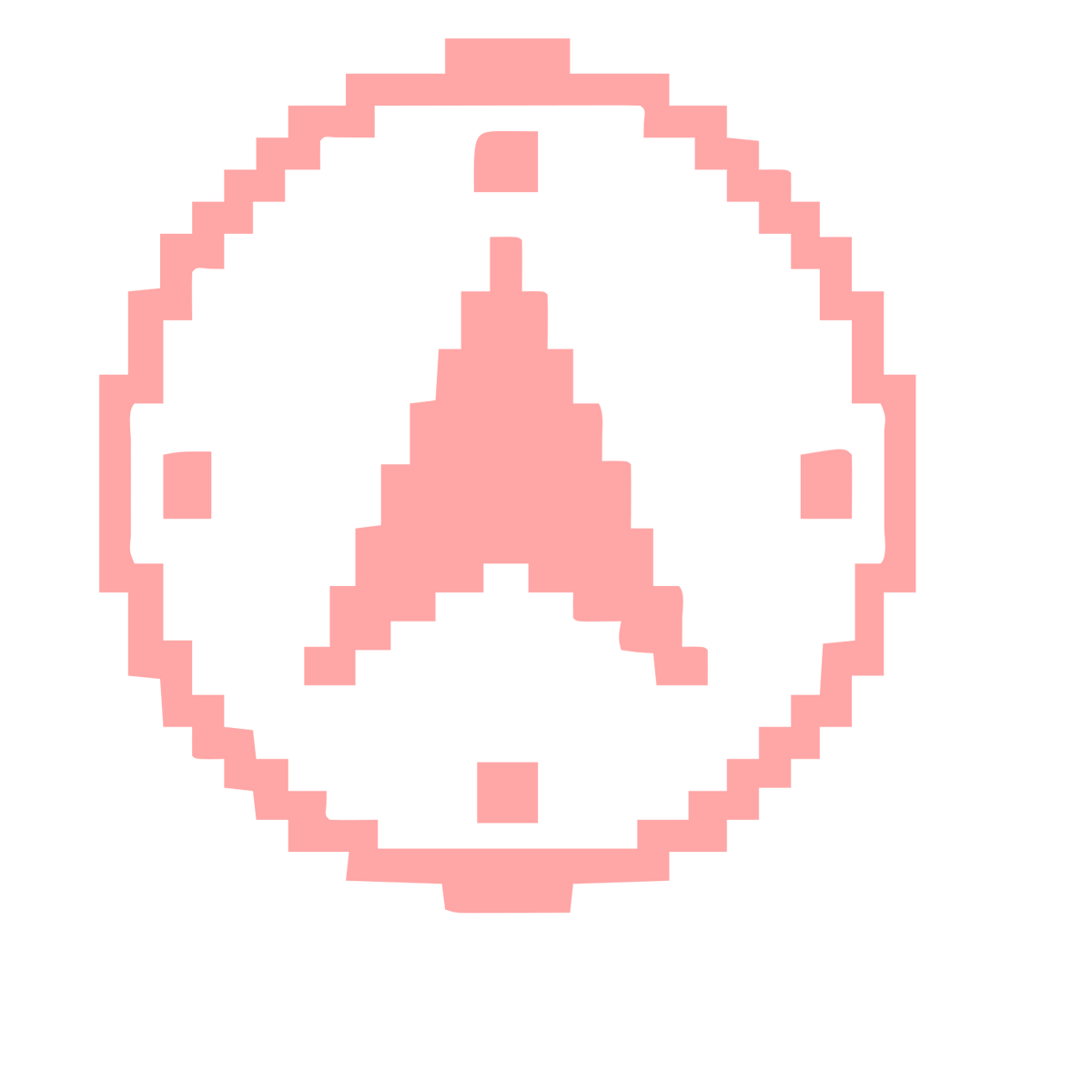 Pixel Compass Rose Logo #ffa6a6